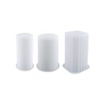 Pack de 3 moules de bougies, moules en silicone, moules de bougies cylindriques, moules de bougies piliers, ...