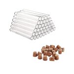 Pack de 40 tubes a essai en plastique avec des tubes a essai de bouchons de 20 ml pour fleurs, pour les ... Pack de 40 tubes a essai en plastique avec des tubes a essai de bouchons de 20 ml pour fleurs, pour les ...