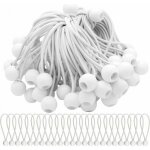 Pack de 50 elastiques cordons elastiques avec des boules de chapiteaux, de tentes, de banderoles et bâches, ... Pack de 50 elastiques cordons elastiques avec des boules de chapiteaux, de tentes, de banderoles et bâches, ...