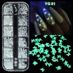 Paillettes brillantes dans le noir pour nail art, dcorations de manucure, dmontrent scintillants, papillon ...