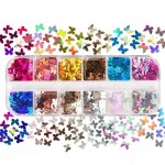 Paillettes holographiques en forme d'toile pour ongles, dmontrent scintillants 3d, kit laser pour dcoration ...