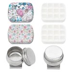 Palette d'aquarelle vide, petit pot de rangement pour peinture a l'huile a 12 compartiments