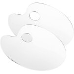 Palette d'artiste acrylique 2 pi�ces 6 * 10 pouces / 15 x 25 cm palette d'huile antiadh�sive ovale transparent ...
