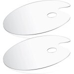 Palette de peinture acrylique m�lange de forme ovale palette de peinture a l'huile antiadh�sive trou ...