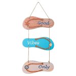 Pantoufles pendentif en bois d�coratif plage signe et plaque mini d�coration home decor summer home dec ...