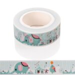 Papier autocollant washi dessin anim� el�phant, 1 pi�ce, pour scrapbooking, mat�riel de d�coration, ruban ...
