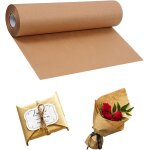 Papier cadeau en papier kraft naturel recycl - largeur : 30 cm - pour artisanat, anniversaires, nol ...