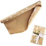 Papier cadeau en papier kraft naturel recycl - largeur : 43 cm - pour artisanat, anniversaires, nol ...