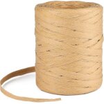 Papier raphia 200m, ruban de papier raphia color a 6 plis, fil de phiploa bolduc de 200m pour nol, ...