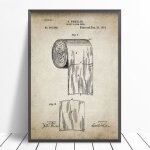 Papier toilette avec affiche rtro, couvercle de toilette, peinture sur toile, art mural vintage, dcoration ...