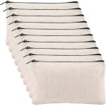 Paquet de 10 sacs de bricolage vierges, trousse a crayons en toile, sac de facture en toile de coton Paquet de 10 sacs de bricolage vierges, trousse a crayons en toile, sac de facture en toile de coton