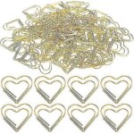 Paquet de 100 trombones trombones coeur grand trombone dor trombones en forme de coeur motif trombones ...