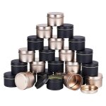 Paquet de 24 bougies en etain avec couvercles, 4, pots a bougies en métal pour la fabrication de bougies ... Paquet de 24 bougies en etain avec couvercles, 4, pots a bougies en métal pour la fabrication de bougies ...