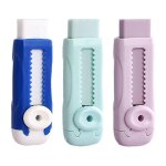 Paquet de 3 gommes a crayon rtractables coulissantes pour les etudiants
