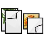 Paquet de 4 cadres magnétiques pour affiche photo, peinture diamant sm Paquet de 4 cadres magnétiques pour affiche photo, peinture diamant sm