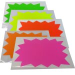 Paquet de 50 (5 couleurs, 3 x 4, 7 po) enseignes de vente neon starburst pour affichage de magasin de ...
