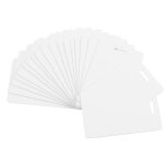 Paquet de 50 cartes en pvc vierges de qualit� sup�rieure avec poin�on a fente sur le c�t� court - cartes ...