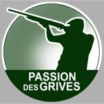 Passion chasse des grives - 15cm - sticker / autocollant