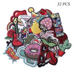 Patch 32pcs styles assortis brod coudre sur / fer sur patchs applique vtements robe plante chapeau ...