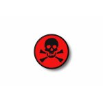 Patch badge ecusson brode imprime thermocollant biker pirate tete de mort a