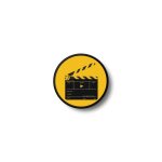 Patch badge insigne ecusson imprime thermocollant clap cinema