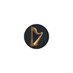 Patch badge insigne ecusson imprime thermocollant harpe instrument de musique Patch badge insigne ecusson imprime thermocollant harpe instrument de musique