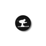Patch badge insigne ecusson imprime thermocollant skieur ski