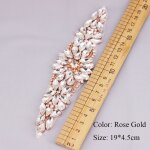 Patch de couture sur l'?paule pour v?tements de mari?e, d?coration, perle, cristal clair, diamant, strass, ...