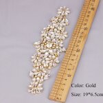 Patch de couture sur l'?paule pour v?tements de mari?e, d?coration, perle, cristal clair, diamant, strass, ...