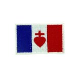 Patch ecusson brode backpack drapeau france sacre coeur catholique jesus royal