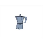 Patch ecusson brode broderie cafetiere italienne expresso espresso cafe Patch ecusson brode broderie cafetiere italienne expresso espresso cafe