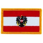 Patch ecusson brod� drapeau autriche autrichien aigle flag thermocollant blason