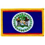 Patch ecusson brod� drapeau belize flag thermocollant blason insigne