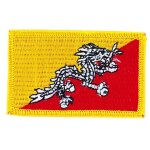 Patch ecusson brod� drapeau bhoutan insigne thermocollant blason
