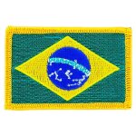 Patch ecusson brod� drapeau bresil bresilien thermocollant insigne blason