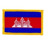 Patch ecusson brod� drapeau cambodge cambodgien thermocollant insigne blason