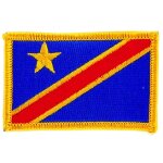 Patch ecusson brod� drapeau congo rdc flag thermocollant insigne blason