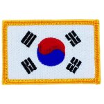 Patch ecusson brod� drapeau cor�e du sud cor�en thermocollant insigne blason