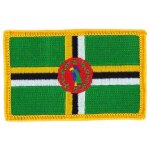 Patch ecusson brod� drapeau dominique thermocollant insigne blason
