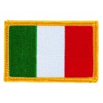 Patch ecusson brod� drapeau italie italien italia flag thermocollant blason