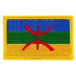 Patch ecusson brod� drapeau kabylie kabyle algerie thermocollant insigne blason
