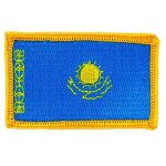 Patch ecusson brod� drapeau kazakhstan insigne thermocollant blason