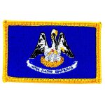 Patch ecusson brod� drapeau louisiane thermocollant usa americain etats unis new