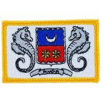 Patch ecusson brod� drapeau mayotte thermocollant insigne blason