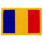 Patch ecusson brod� drapeau roumanie roumain flag thermocollant insigne blason