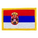 Patch ecusson brod� drapeau serbie serbe thermocollant insigne