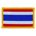 Patch ecusson brod� drapeau thailande thailandais thermocollant insigne blason