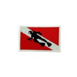 Patch ecusson brode plongeur scuba diving drapeau plongee sous marine backpack