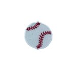 Patch ecusson brode thermocollant badge balle baseball blanche broderie