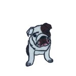 Patch ecusson brode thermocollant badge chien bulldog bull dog broderie